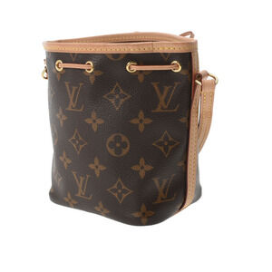 Louis Vuitton Bag Canvas Shoulder Nano Monogram Brown Noe